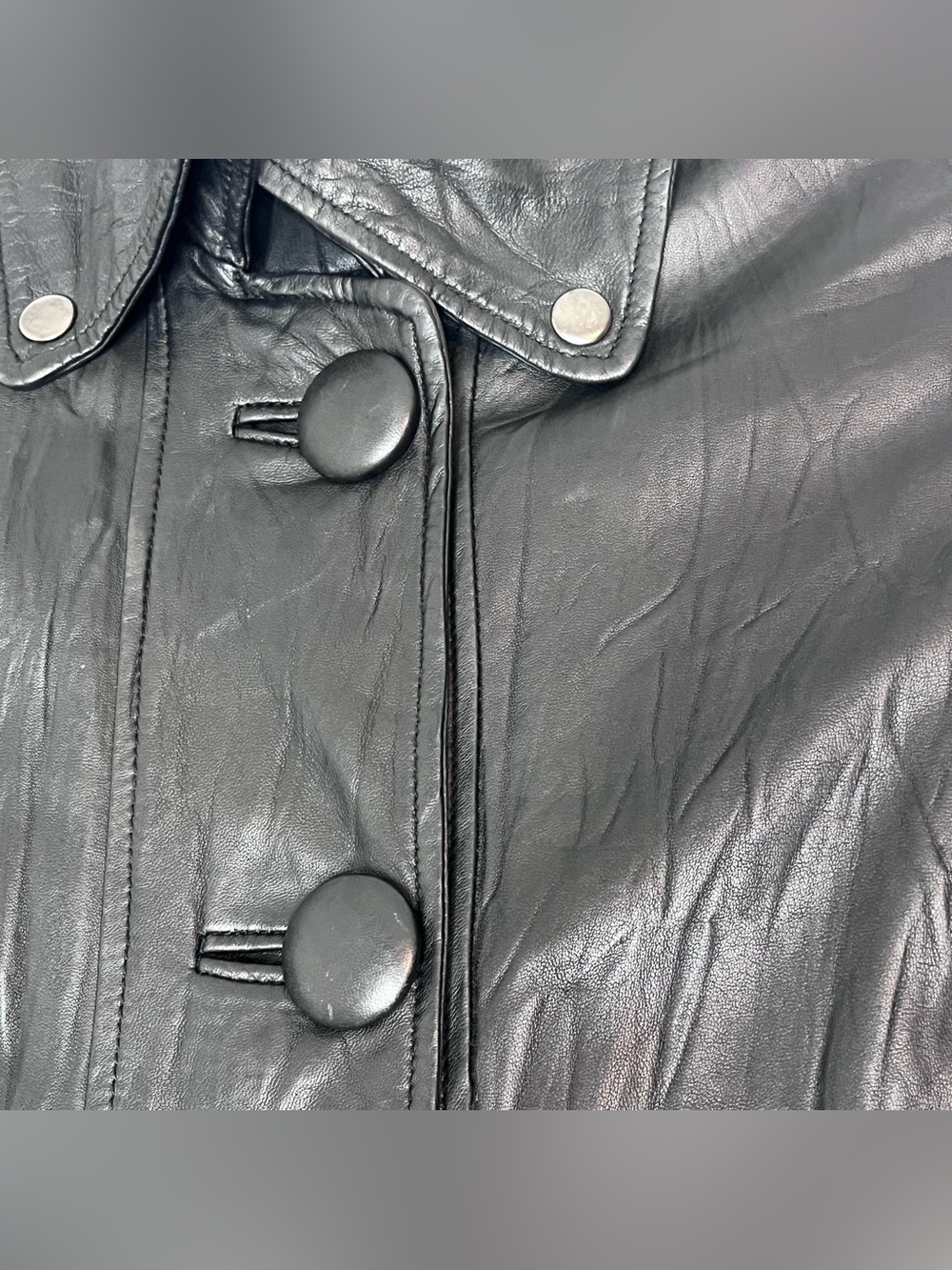 Bagatelle Collection Leather Blazer Jacket Womens Size 8 Kimono Cropped Layer - Picture 8 of 14